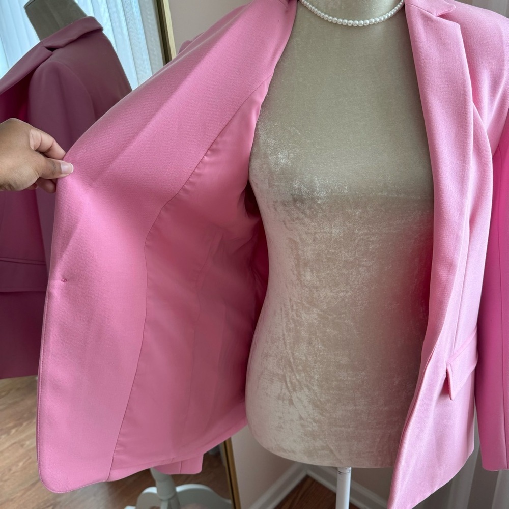 Trina Turk Pink Blazer Size 2 - Picture 4 of 14